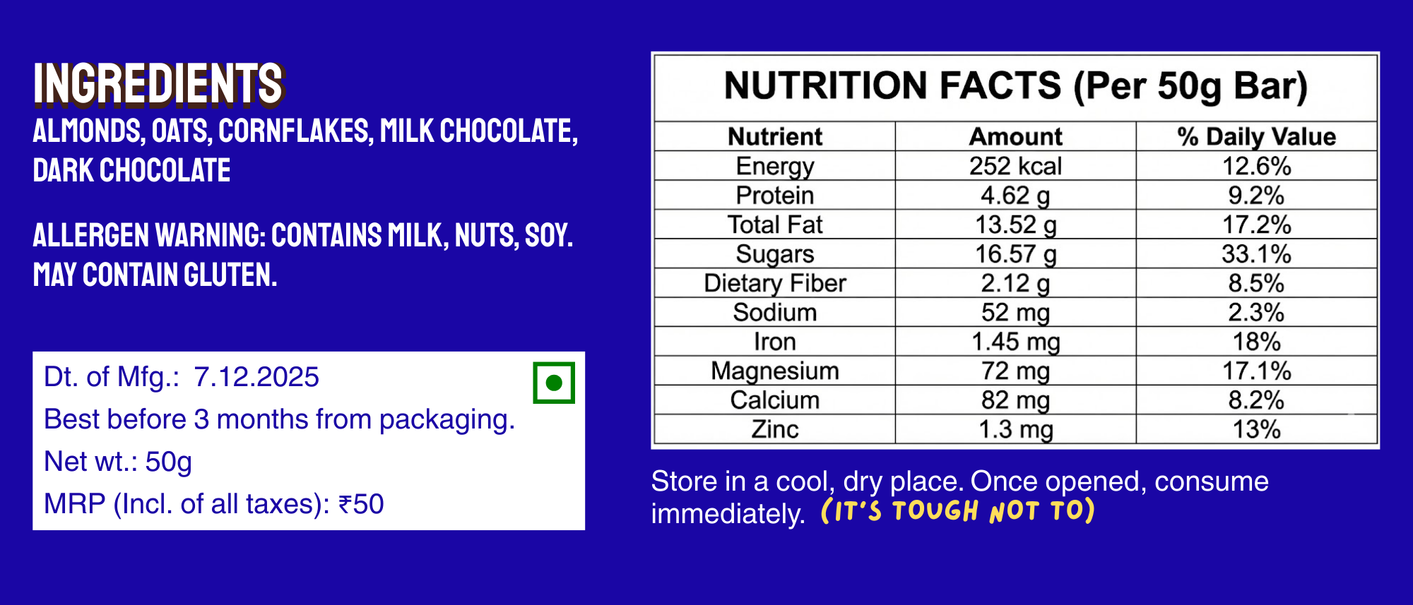 PREMIUM CRUNCH | 50g | 5g protein